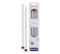 KnitPro KP10263 Aiguilles Simple Pointes Bois Argent 40 cm x 9 mm