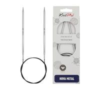 KnitPro KP11311 Nova Aiguilles Circulaires Fixes Bois Argent 60 cm x 3,75 mm