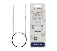 KnitPro KP11367 Nova Aiguilles Circulaires Fixes Bois Argent 120 cm x 4 mm