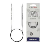 KnitPro KP11388 Nova Aiguilles Circulaires Fixes Bois Argent 150 cm x 7 mm
