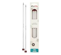 KnitPro KP12301 Aiguilles Simple Pointes Bois Laiton Brillant 35 cm x 6 mm