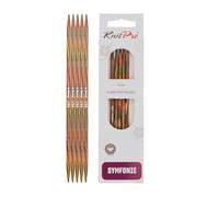 KnitPro KP20109 Aiguilles Double Pointes Bois Multicolore 20 cm x 4 mm