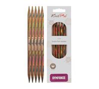 KnitPro KP20114 Aiguilles Double Pointes Bois Multicolore 20 cm x 6,50 mm