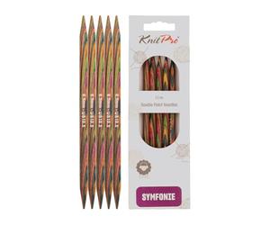 KnitPro KP20114 Aiguilles Double Pointes Bois Multicolore 20 cm x 6,50 mm