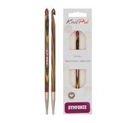 KnitPro KP20749 Symphonie Crochet Tricot Tunisien Simple Fin Bois, Multicolore, 6.00 mm