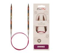KnitPro KP21341 Symphonie Aiguille Circulaire Fixe Bois Multicolore (6 mm, 80 cm)