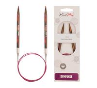 KnitPro Aiguilles circulaires fixes en bois Symphonie KP21342 multicolore 80 cm