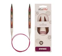KnitPro KP21345 Symphonie Aiguilles Circulaires Fixes Bois Multicolore 80 cm x 9 mm