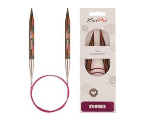 KnitPro KP21391 Symphonie Aiguilles Circulaires Fixes Bois Multicolore 150 cm x 10 mm