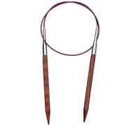 KnitPro KP25330 Aiguilles Circulaires Fixes Bois Rose 60 cm x 8 mm