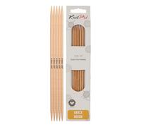 KnitPro KP35118 Aiguilles Double Pointes Bois Bouleau 20 cm x 4,5 mm