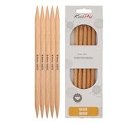 KnitPro KP35125 Aiguilles Double Pointes Bois Bouleau 20 cm x 9 mm