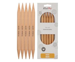 KnitPro KP35128 Basix Aiguille Double Pointe Bois Multicolore 17 x 0,5 x 9 cm