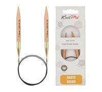 KnitPro Aiguilles circulaires fixes Basix KP35314 en bois de bouleau 40 cm 7 mm