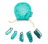 KNITPRO KP36633 KNITPRO The Mindful Collection Le méga pack de 100 marqueurs Mindful, bleu sarcelle, Large