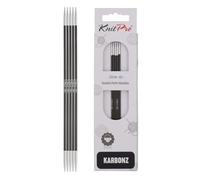 KnitPro KP41125 Aiguilles Double Pointes Bois Noir/Argent 20 cm x 2,25 mm