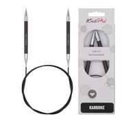 KnitPro KP41175 Karbonz Aiguilles Circulaires Fixes Bois Multicolore 60 cm x 8 mm