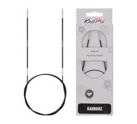 KnitPro KP41181 Aiguilles Fixes Circulaires Bois Noir/Argent 80 cm x 2,25 mm