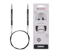 KnitPro KP41194 Karbonz Aiguilles Circulaires Fixes Bois Multicolore 80 cm x 7 mm