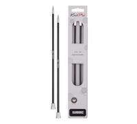 KnitPro KP41290 Arbon Aiguille Simple Pointe Bois Noir/Argent 22 x 0,6 x 11,2 cm