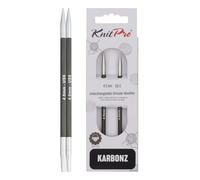 KnitPro KP41325 Aiguilles Interchangeables Circulaires Spéciales Bois Noir/Argent 4 mm