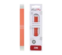 Knitpro Zing: Tricoting Pins: Double-End: Ensemble De Cinq: 15 Cm X 2,75 Mm