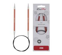 KnitPro KP47072 Set de Goupilles de Tricotage Circulaires Fixées Aluminium Marron 26 x 0,5 x 7,5 cm