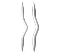 KnitPro Lot de 2 Aiguilles à Torsades pour Tricot en Aluminium, Gris