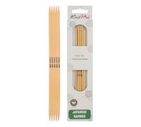 KnitPro Lot de 3 Aiguilles à Double Pointe en Bambou 15 cm 4 mm