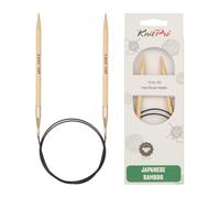 KnitPro Lot de 3 aiguilles circulaires en bambou 60 cm 5,50 mm