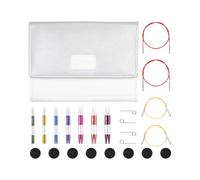 KnitPro Lot de 7 épingles à Tricoter interchangeables et Accessoires, Aiguilles, Coloris Assortis