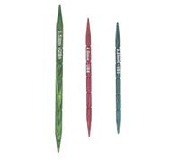KnitPro Lot de pointes coniques pour câbles à tricoter ou aiguilles auxiliaires, vert/bleu/rose, 3,25-5,5 mm