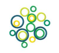 KnitPro Marqueurs de points KP10897, assortiment vert/jaune, 50 pièces