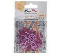 KnitPro Metal SITICH Markers: Amour, Assorted Marqueurs de Points, Rouge, Paquet de 40