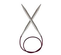 KnitPro Nova Aiguilles circulaires Fixes argentées 40 cm x 5,5 mm, Silver