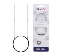 KnitPro Nova Aiguilles circulaires Fixes en métal 100 cm, Argent