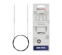 KnitPro Aiguilles circulaires Nova 40 cm, 2,5 mm métal nickelé Silver
