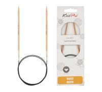 KnitPro – Aiguilles circulaires à tricoter Nova Basix – Fixe Bouleau Multicolore 100 cm 3.00 mm