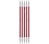 KnitPro Nova Aiguilles Tricoter Royale Double Extrémité, Bouleau/en Laiton, Multicolore, 20 cm x 5 mm, Lot de 6