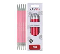 KnitPro Nova Aiguilles Tricoter Zing Double Extrémité, en Aluminium, Multicolore, 15 cm x 6.50 mm, Lot de 5