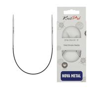 KnitPro Nova Metal: Aiguilles à Tricoter: Circulaire: Fixe: 25 cm x 2,25 mm