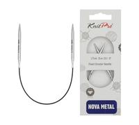 KnitPro Nova Metal: Aiguilles à Tricoter: Circulaire: Fixe: 25 cm x 3,75 mm