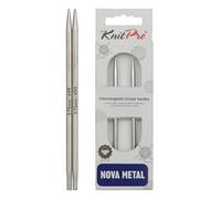 KnitPro Nova Pointes d'aiguille interchangeables en métal pour câble 40 cm, 3,75 mm, Silver