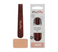 KnitPro Crochet interchangeable Oasis – manche en bois (bouleau) rose – 1 crochet