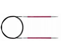 KnitPro Royale Circulaire Fixe à Tricoter, Bouleau/Laiton, Multicolore, 80 cm X 4 mm