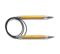 KnitPro Royale Tricoter Circulaire Fixe, Bouleau/en Laiton, Multicolore, 100 cm x 12.00 mm