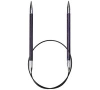 KnitPro Royale Tricoter Circulaire Fixe, Bouleau/en Laiton, Multicolore, 60 cm x 6.50 mm