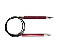 KnitPro Royale Tricoter Circulaire Fixe, Bouleau/en Laiton, Multicolore, 60 cm x 9 mm