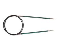 KnitPro Royale Tricoter Circulaire Fixe, Bouleau/en Laiton, Multicolore, 80 cm x 3,50 mm
