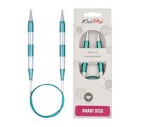 KnitPro SmartStix Aiguille à Tricoter Circulaire, Aluminium, Vert, 80cm x 10mm